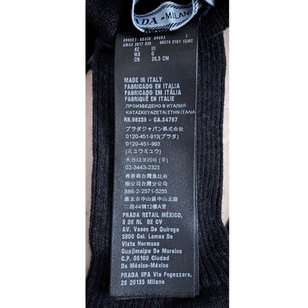 NWT PRADA Authentic Women Gray Socks Sparkling Decoration Size III - Picture 7 of 10